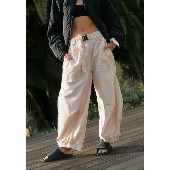 NEW Free People Movement Offsides Bamboo Pants in Creme